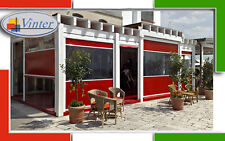 Tenda Veranda per pioggia con guide e Telo PVC SU MISURA -- Offertissima