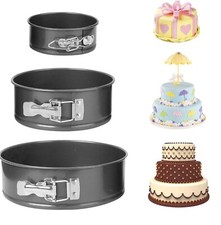 Set 3 tortiere antiaderenti tortiere preparazione torta 3in1