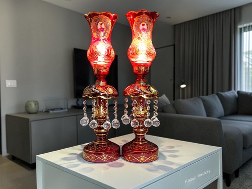 Lampadario antico vetro