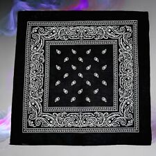 Bandana nera fazzoletto nero cotone 100% blu grigia gialla bianca sped. veloce