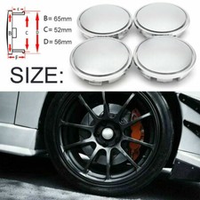 4pz Tappi Centrali Ruota Auto Cerchio Pneumatico Coprimozzo Cromato ABS Plastica Accessori