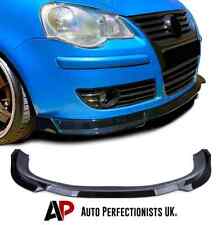 Kit labbro spoiler splitter anteriore nero lucido VW Polo MK4 9N3 2005-2009