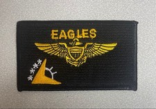 n.1166 Toppa Ricamo Orizzontale Targhetta Nome Aquile