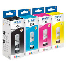 EPSON 104 T00P140 T00P240 T00P340 T00P440 FLACONE INCHIOSTRO ORIGINALE 65ml