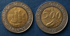 500 lire bimetalliche San Marino 1991 - Terra Ospitale 1944