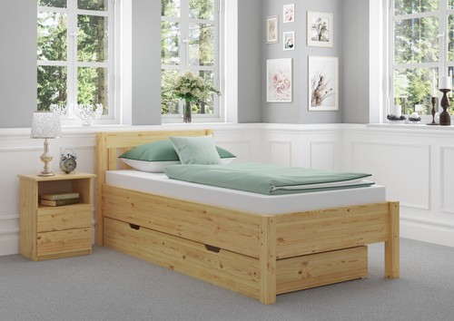 Letto alto legno - letto, in