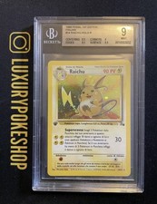 Carta Card Pokemon Raichu Prima Edizione Fossili ITA BGS 9 MINT 14/62