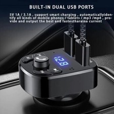 CAR KIT TRASMETTITORE BLUETOOTH 5.0 ACCENDISIGARI AUTO VIVAVOCE RICARICA RAPIDA