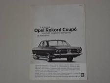advertising Pubblicità 1966 OPEL REKORD COUPE'