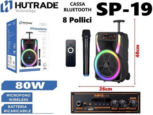 Cassa amplificata 19 80w - cassa,