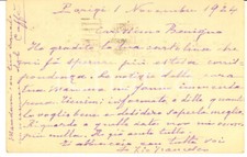 1924 PARIS Cartolina Francesco