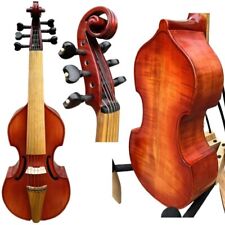 6 corde 14" viola da gamba marca SONG fatte a mano, retro in legno di acero fiammato #15985