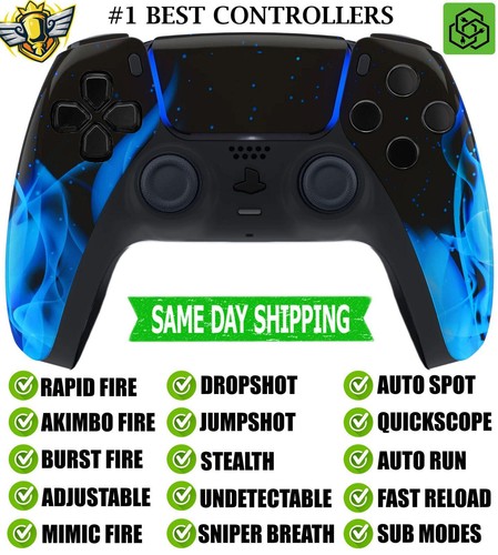 Glossy blue flames - glossy,