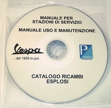 CD MANUALE STAZIONI SERVIZIO-RICAMBI-PIAGGIO VESPA TELAIO-MOTORE VBA 1958-1960
