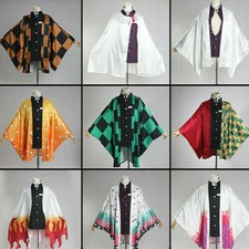 Costume cosplay Halloween Demon Slayer Kimetsu no Yaiba giacca kimono Haori W1
