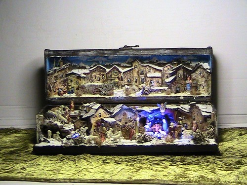 Presepe innevato artigianale - innevato,