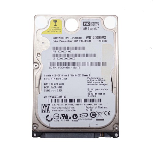 Wd1200bevs hard disk 120gb - wd1200bevs,