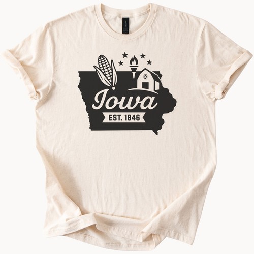 Maglietta iowa state est 1846 - iowa,