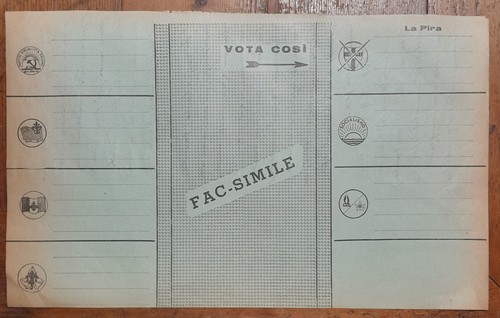 Fax simile scheda - , elettorale