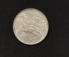 Moneta 500 lire argento 1861 -