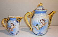 I.C.A. ALBISOLA C. Teiera /Caffettiera + Lattiera  cm.21/12 - Ceramiche anni '50