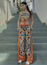 Tuta ZARA arancione stampa top