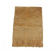 STOLA ARANCIO BRONZO CERIMONIA COPRISPALLE CON INSERTI