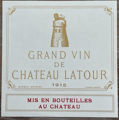 étiquette château latour - Étiquette,