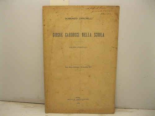 Zanichelli domenico giosue - zanichelli, domenico,
