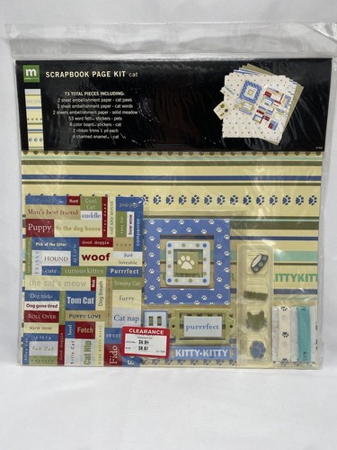 Kit scrapbooking cane gatto