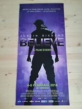 JUSTIN BIEBER BELIEVE Locandina originale concerto musicale film 12x27" italiano 