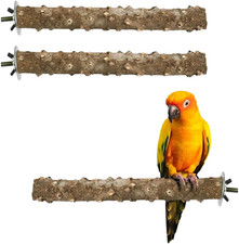 3 Pz Posatoio per Pappagalli in Legno, Posatoi per Uccelli, Trespolo per Pappaga