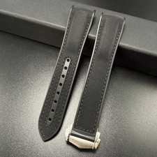 Omega Planet Ocean 600 Aftermarket Cinturino Orologio Subacqueo Nero con Chiusura Deployante