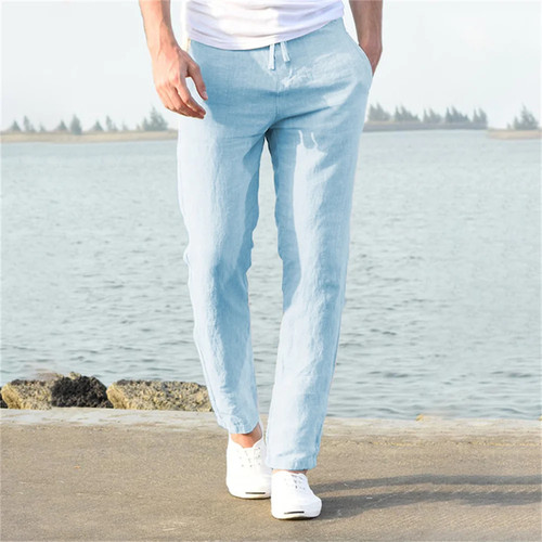 Pantalone uomo cotone lino