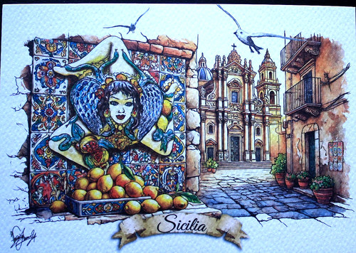 Cartolina acquerello iacono - ,
