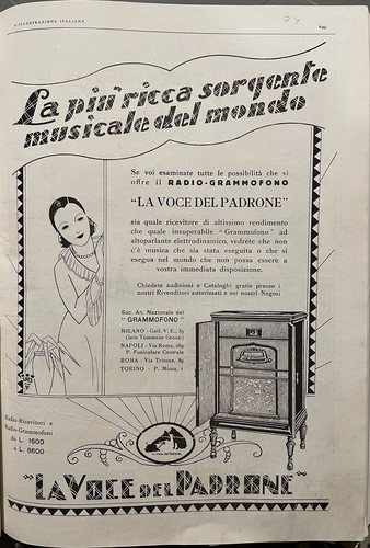Voce del padrone grammofono - la,