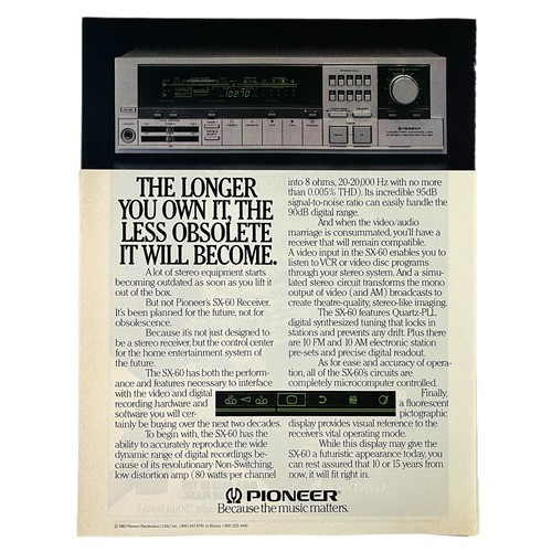 Pioneer ricevitore - sx-60,