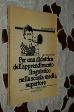 Per una didattica dell'apprendimento linguistico nella scuola media sup.  L20 °