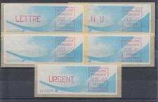 Francia Crouzet-ATM Cometa C001.75628, set 5 valori da tariffa 8