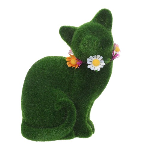 Statua gatto floccato - statua,