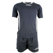 Legea Completo Dusseldorf, Maglia+Pantaloncino, Calcio - Art. KIT0009 (Nero/Bian