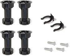 Set 4 Piedi Regolabili Neri