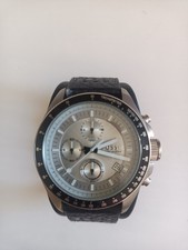 OROLOGIO CRONOGRAFO DA UOMO FOSSIL Decker Black CH-2598 in pelle MAI USATO