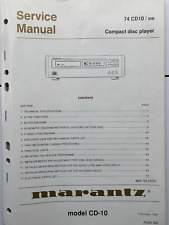 Marantz CD10 Lettore CD Manuale di servizio