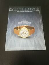 1984 LUCIEN ROCHAT VERSAILLES CRONOGRAFO COMPLIQUE ORO OROLOGIO VINTAGE PUB AD