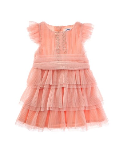 Mayoral pleated tulle dress - tulle,