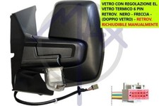SPECCHIO RETROVISORE ELETTRICO SX PER FORD TRANSIT TOURNEO CUSTOM 2018 IN POI
