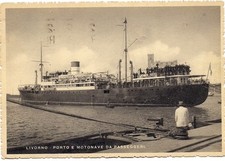 C11688-LIVORNO  Poorto e motonave da passeggeri, 1939