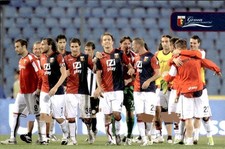 Cartolina calcio squadra Genoa
