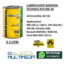 3 LITRI OLIO AUTO BARDAHL XVS